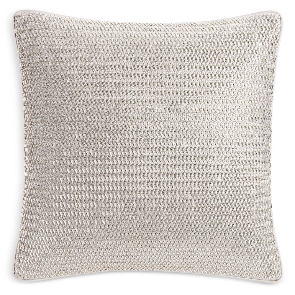 MOVING SALE! Hudson Park Collection Silver Decorative Pillow, 16"x 16, MSRP $175